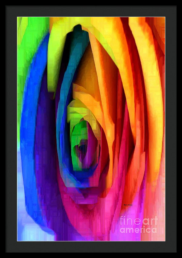 Framed Print - Rainbow Rose