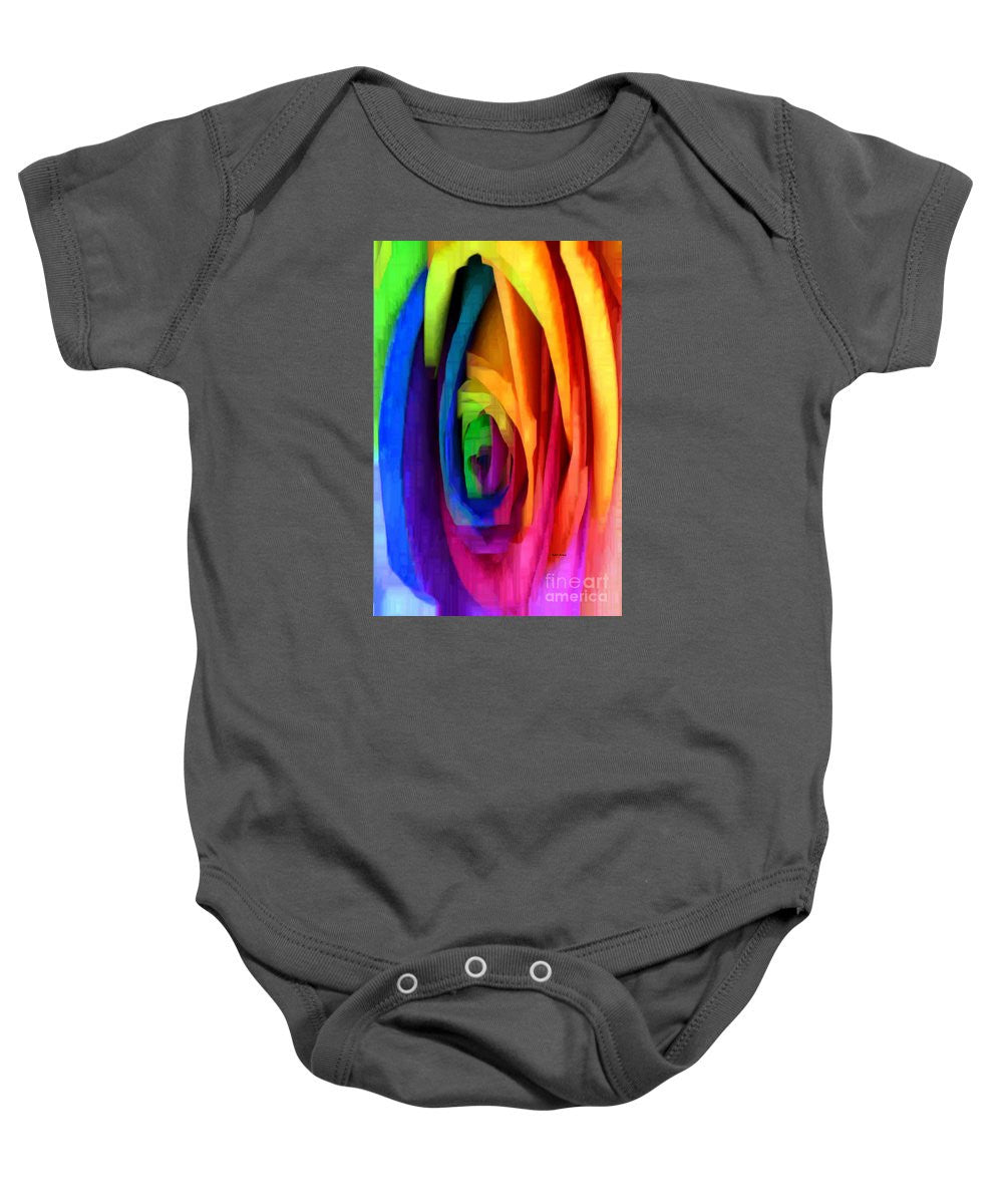 Baby Onesie - Rainbow Rose