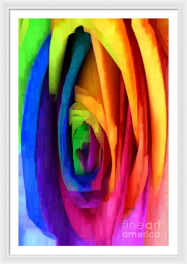 Framed Print - Rainbow Rose