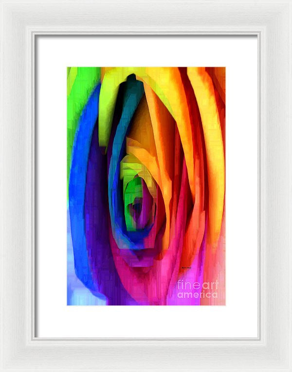 Framed Print - Rainbow Rose