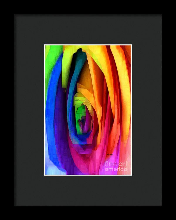 Framed Print - Rainbow Rose