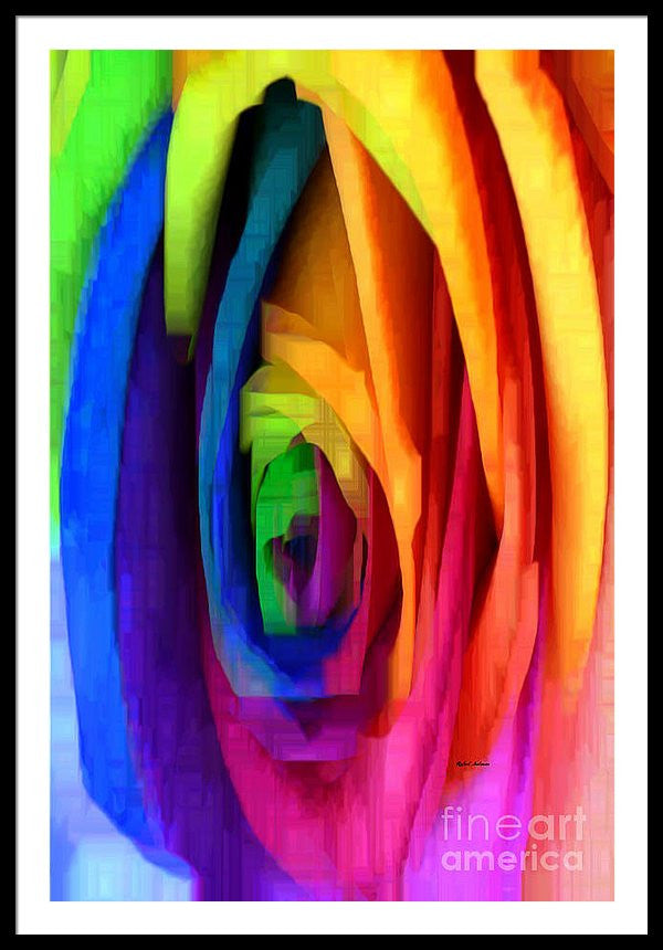 Framed Print - Rainbow Rose