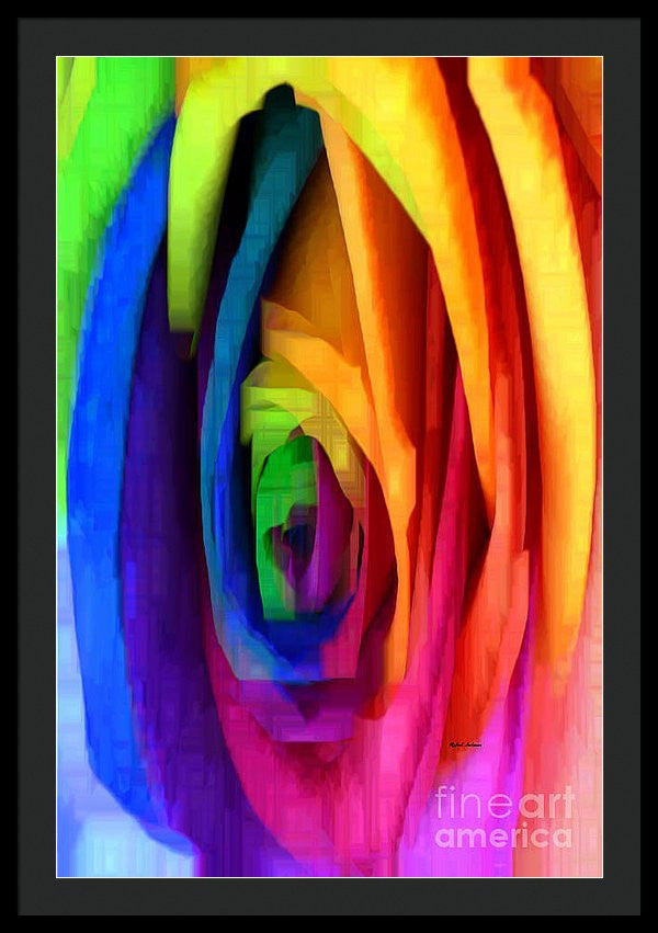 Framed Print - Rainbow Rose