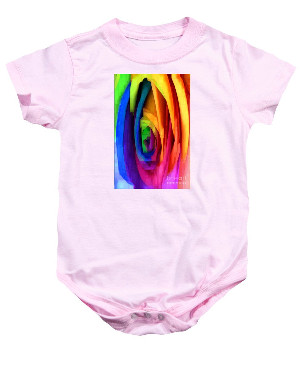 Baby Onesie - Rainbow Rose