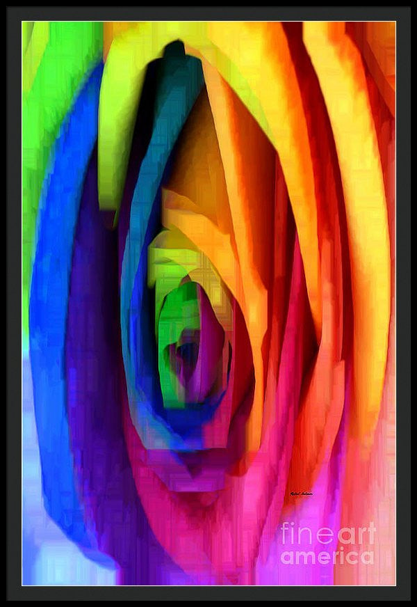 Framed Print - Rainbow Rose