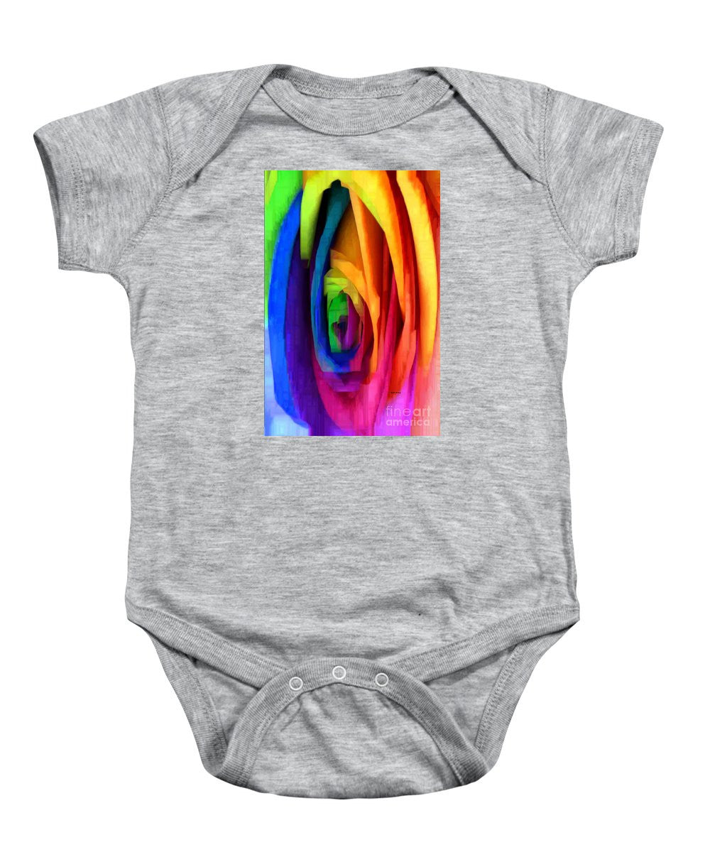 Baby Onesie - Rainbow Rose