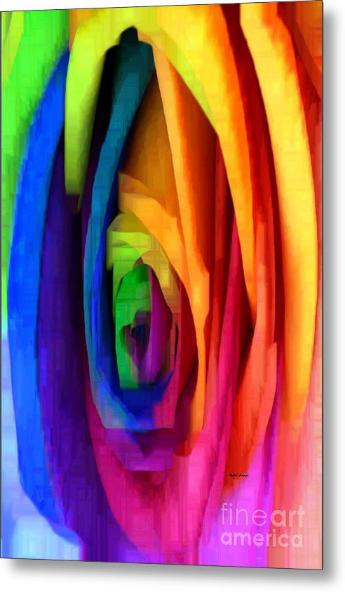 Metal Print - Rainbow Rose