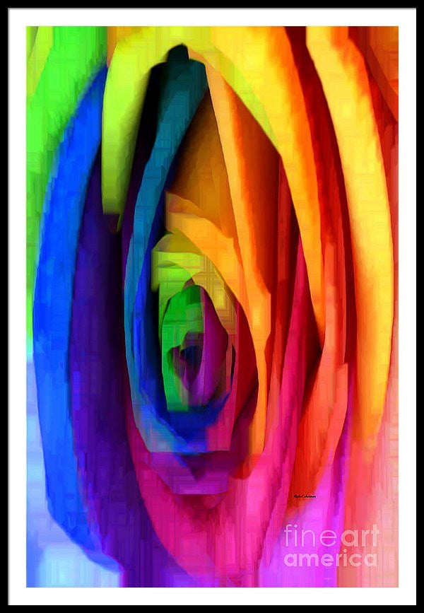 Framed Print - Rainbow Rose