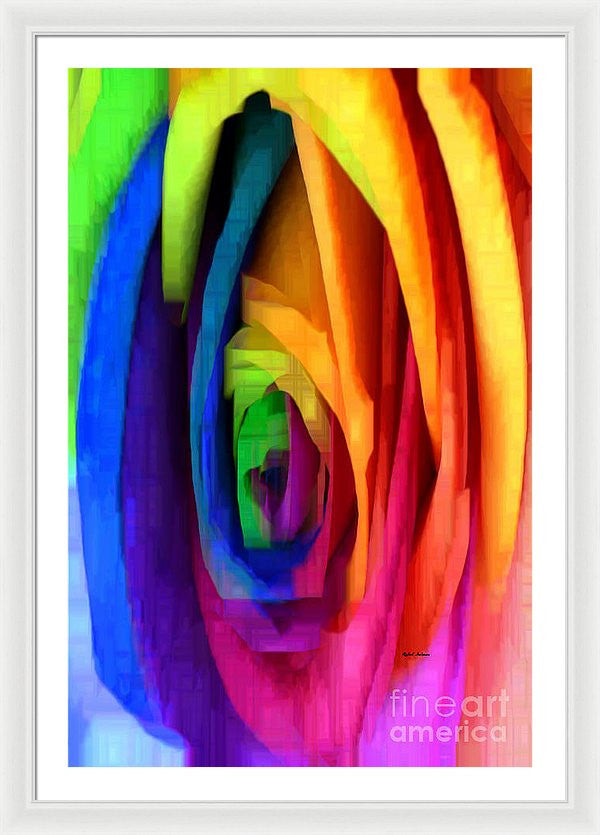 Framed Print - Rainbow Rose