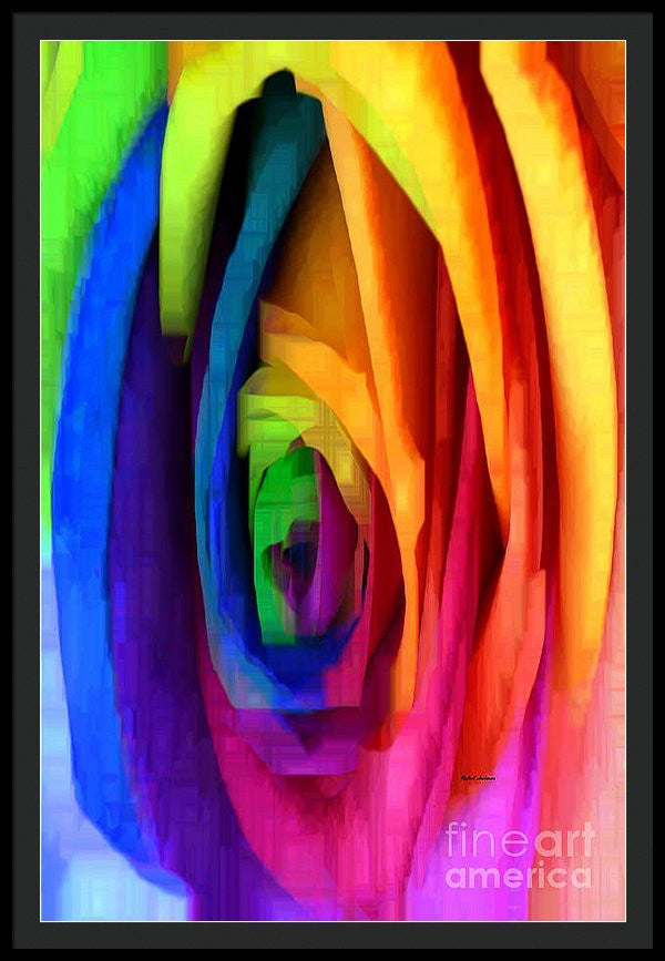 Framed Print - Rainbow Rose