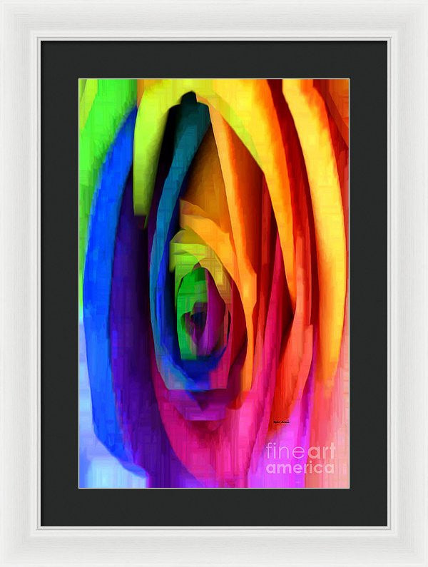 Framed Print - Rainbow Rose