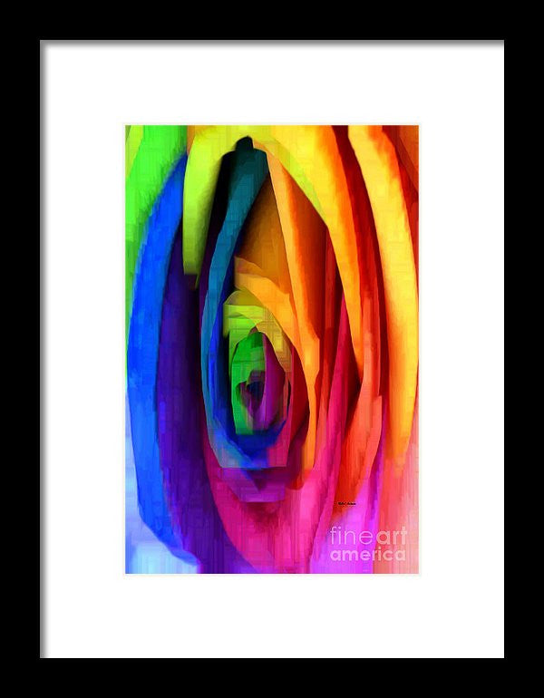 Framed Print - Rainbow Rose