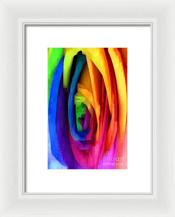 Framed Print - Rainbow Rose