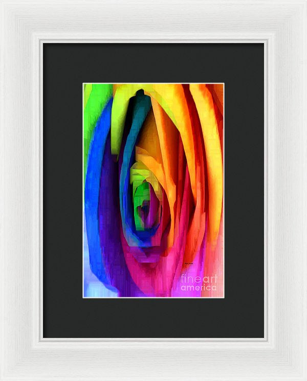 Framed Print - Rainbow Rose