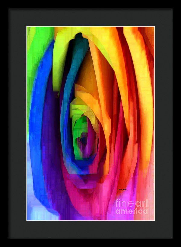 Framed Print - Rainbow Rose