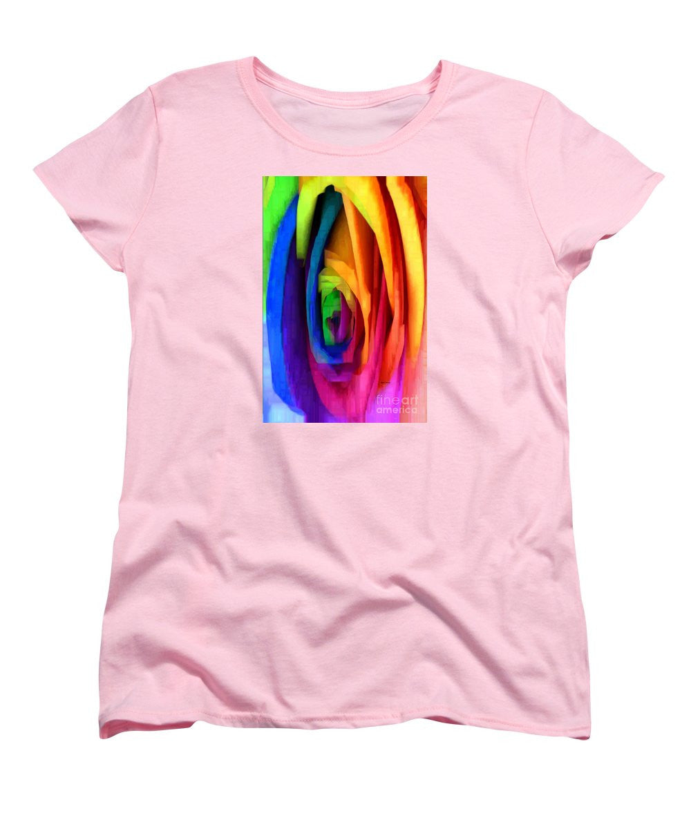 Women's T-Shirt (Standard Cut) - Rainbow Rose