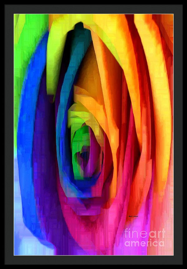 Framed Print - Rainbow Rose