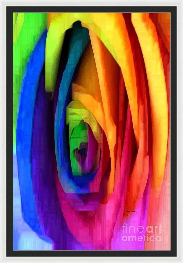 Framed Print - Rainbow Rose