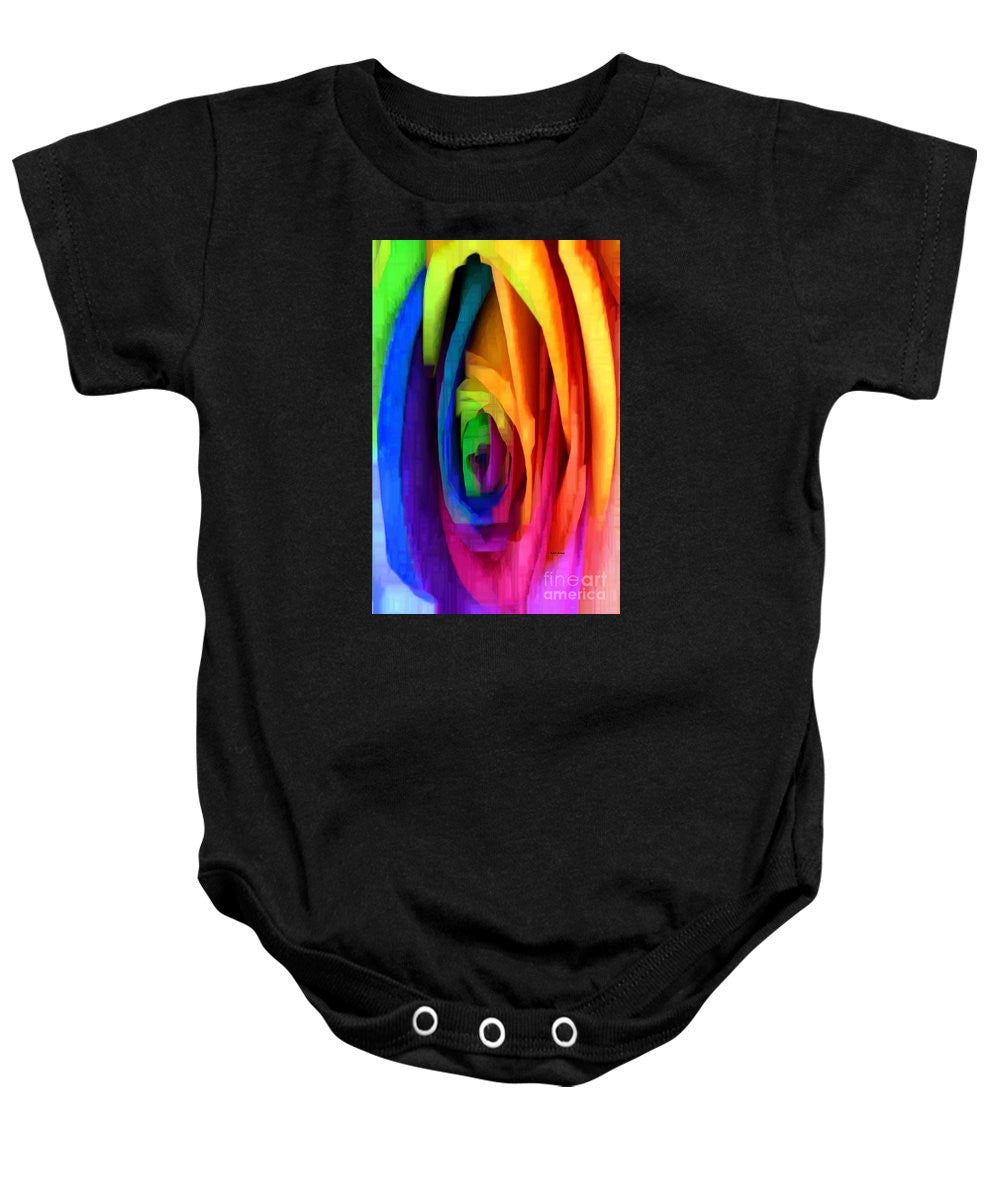 Baby Onesie - Rainbow Rose