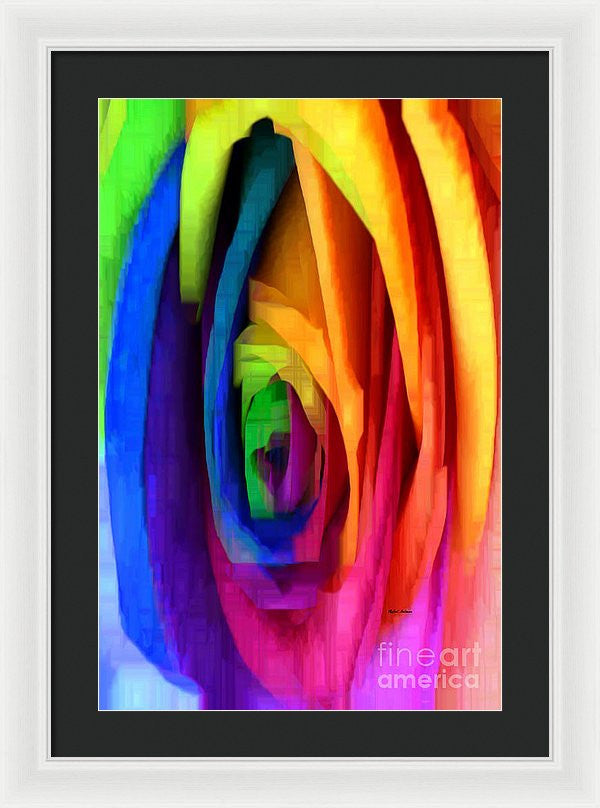 Framed Print - Rainbow Rose