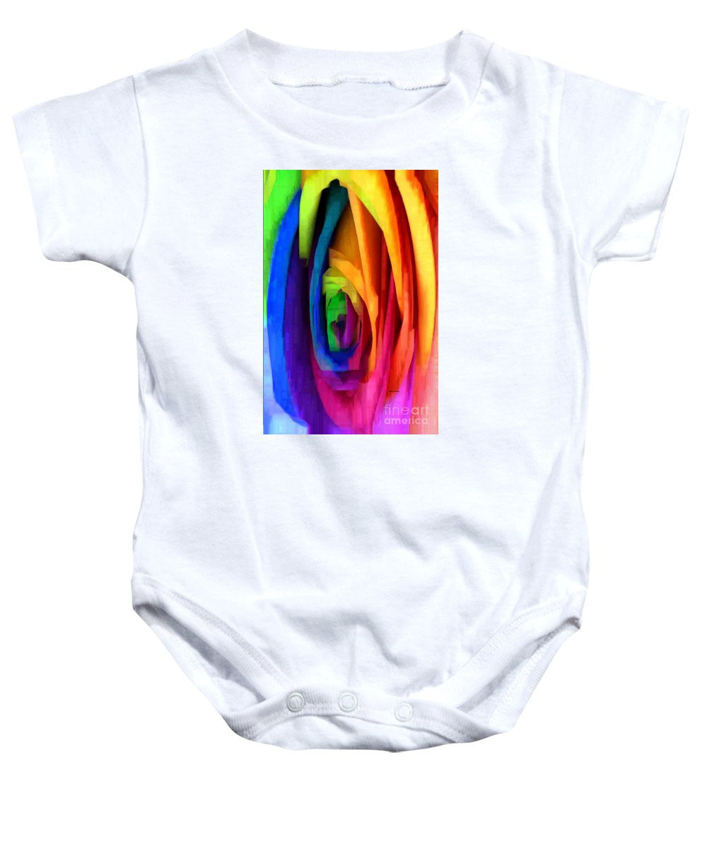 Baby Onesie - Rainbow Rose