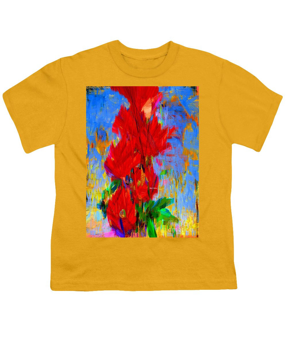 T-shirt pour jeunes - Bouquet rouge