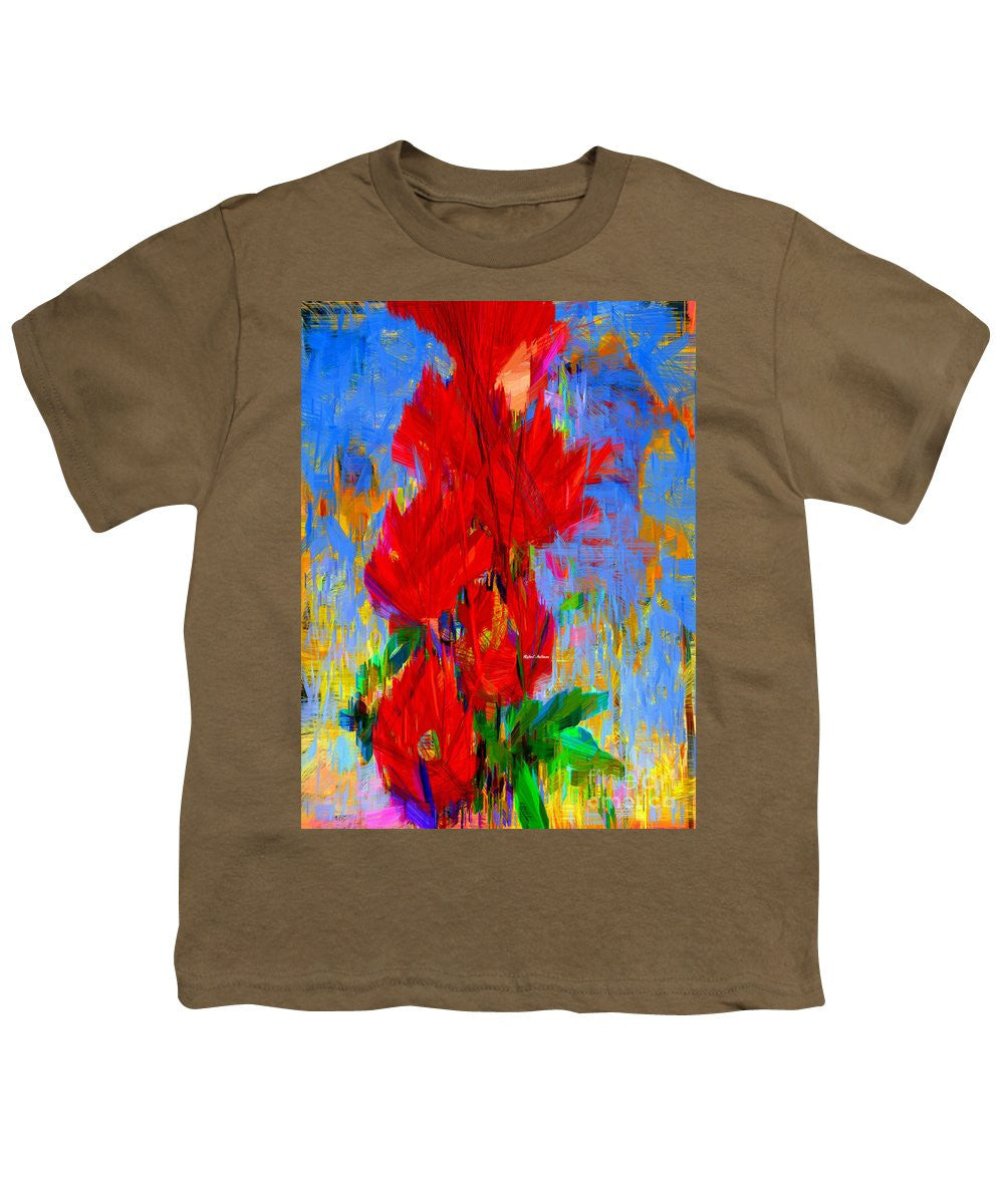 T-shirt pour jeunes - Bouquet rouge