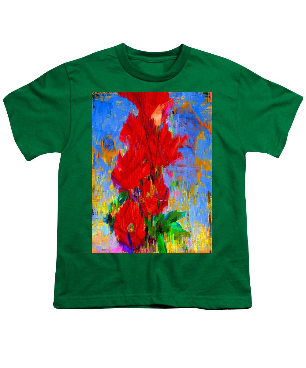 T-shirt pour jeunes - Bouquet rouge