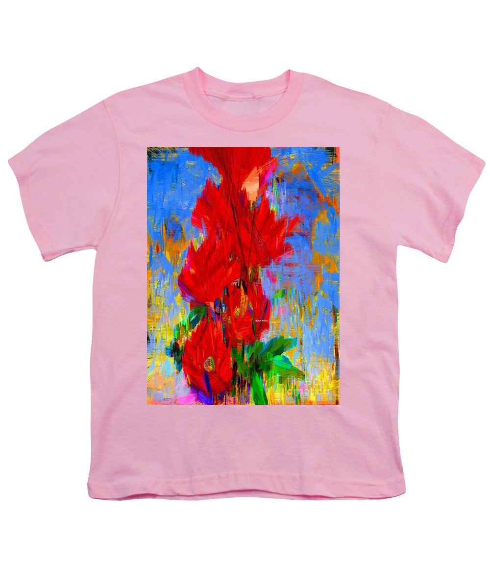 T-shirt pour jeunes - Bouquet rouge