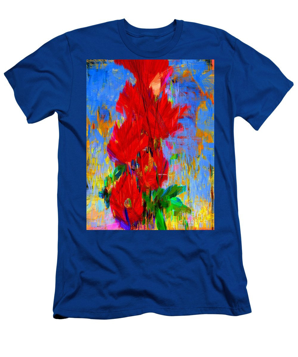 T-shirt pour homme (coupe ajustée) - Bouquet rouge