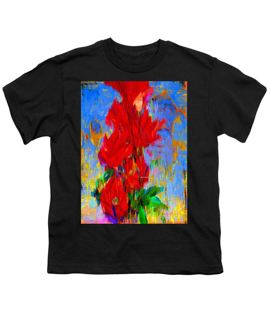 T-shirt pour jeunes - Bouquet rouge