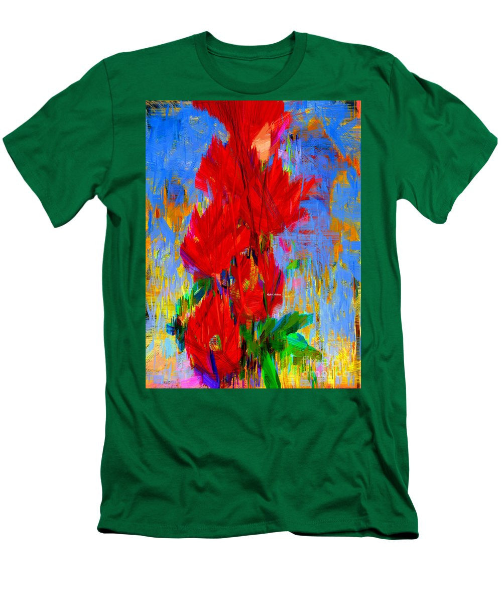 T-shirt pour homme (coupe ajustée) - Bouquet rouge