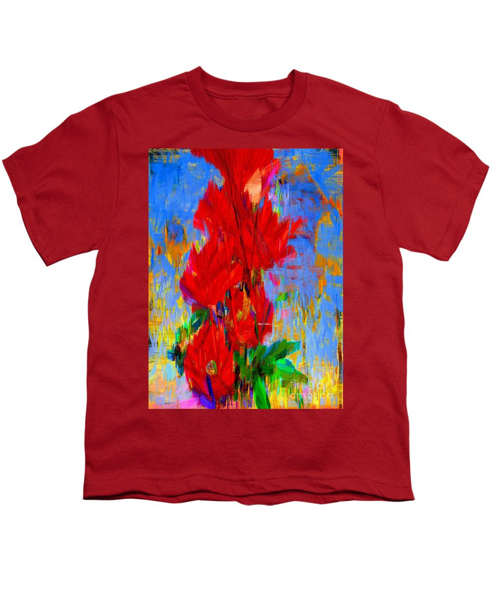 T-shirt pour jeunes - Bouquet rouge