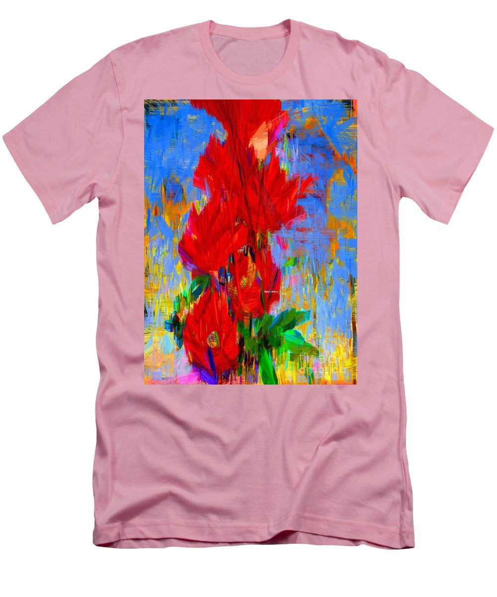 T-shirt pour homme (coupe ajustée) - Bouquet rouge