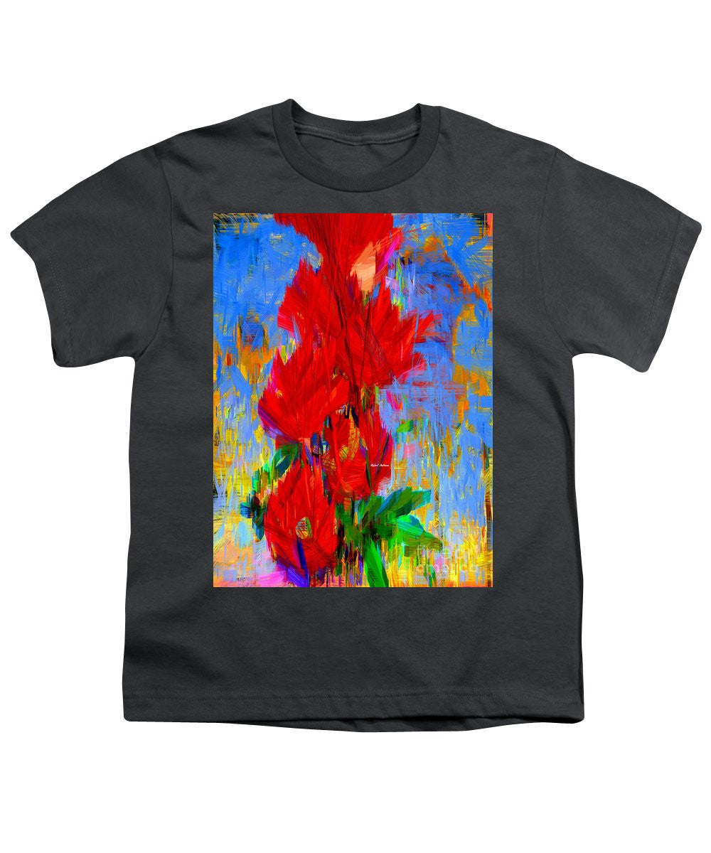 T-shirt pour jeunes - Bouquet rouge