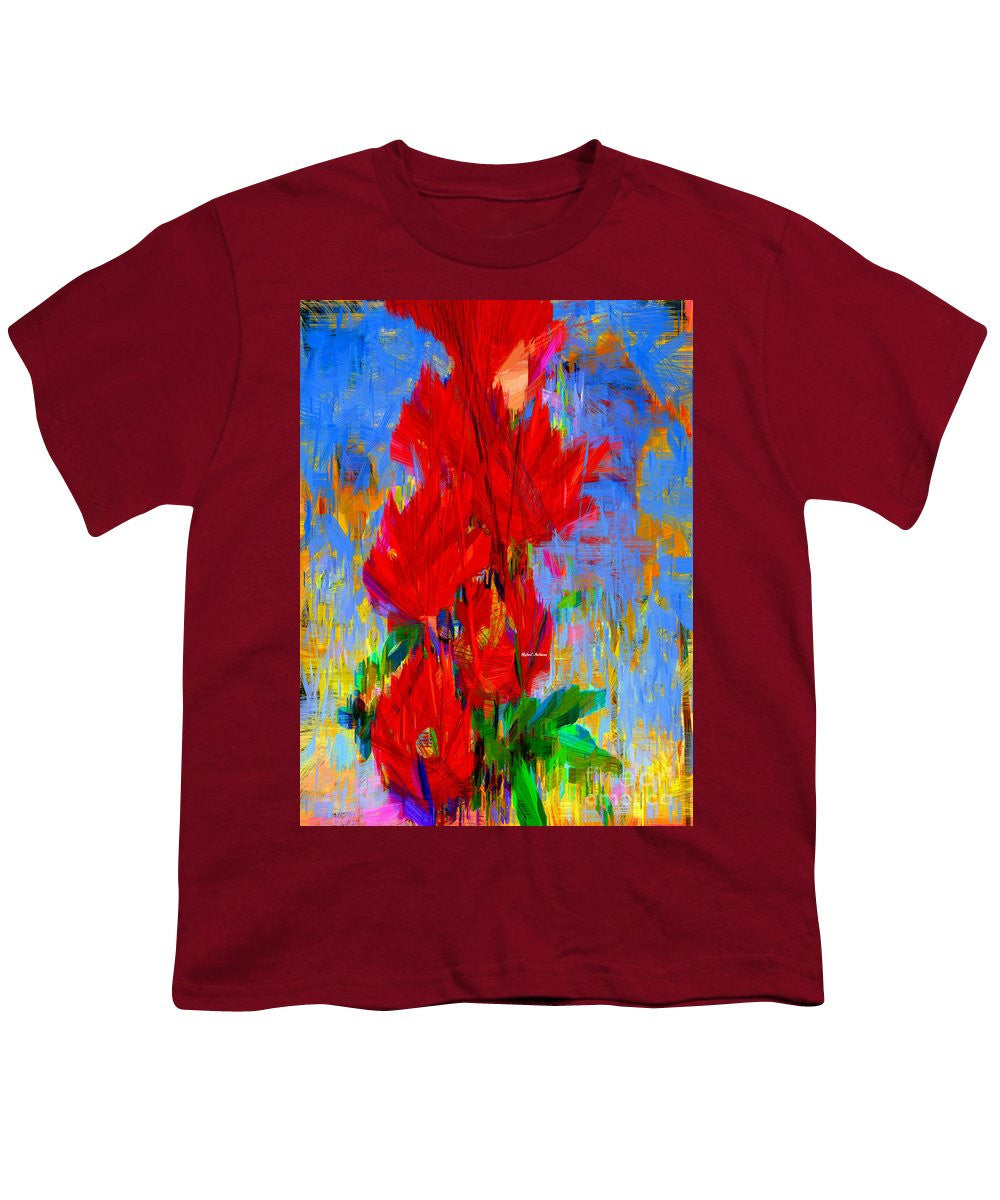 T-shirt pour jeunes - Bouquet rouge