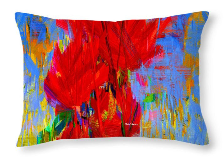 Coussin décoratif - Bouquet rouge