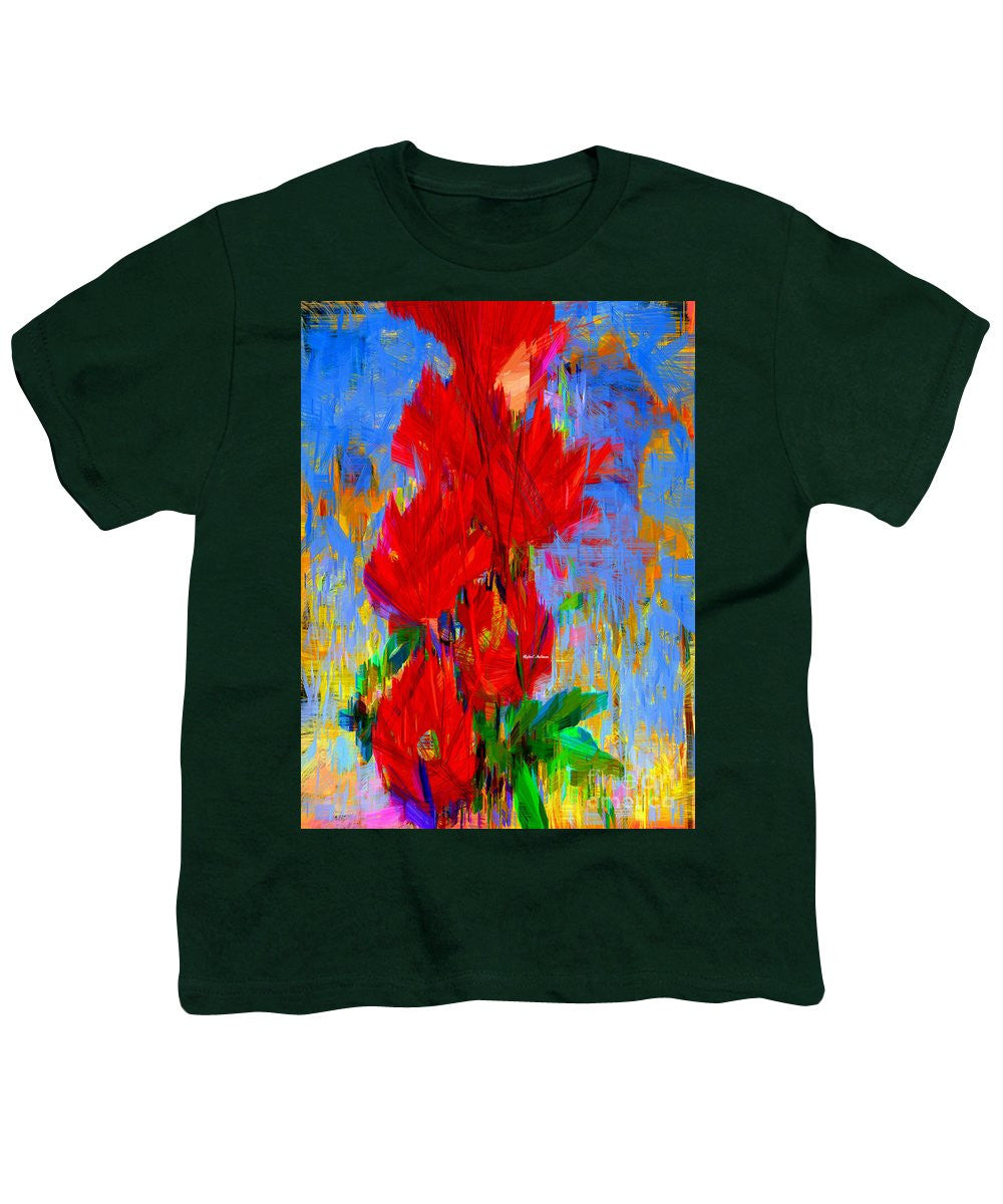 T-shirt pour jeunes - Bouquet rouge