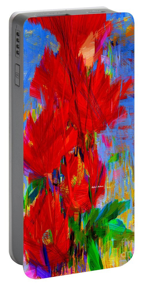Portable Battery Charger - Red Bouquet