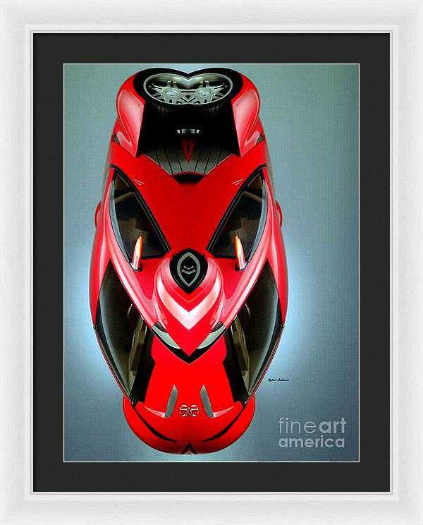Framed Print - Red Car 006
