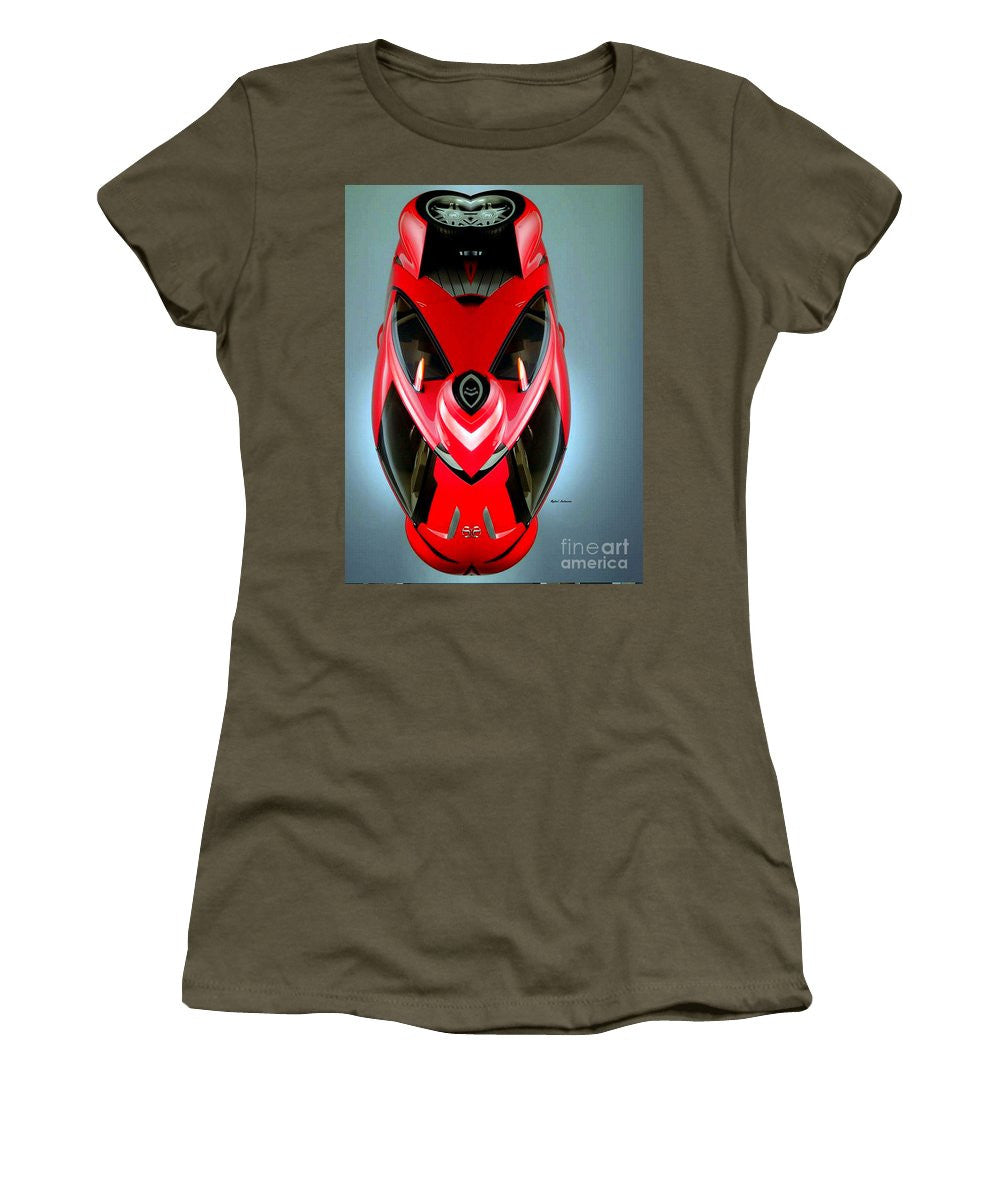 Women's T-Shirt (Junior Cut) - Red Car 006