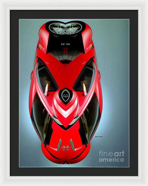 Framed Print - Red Car 006