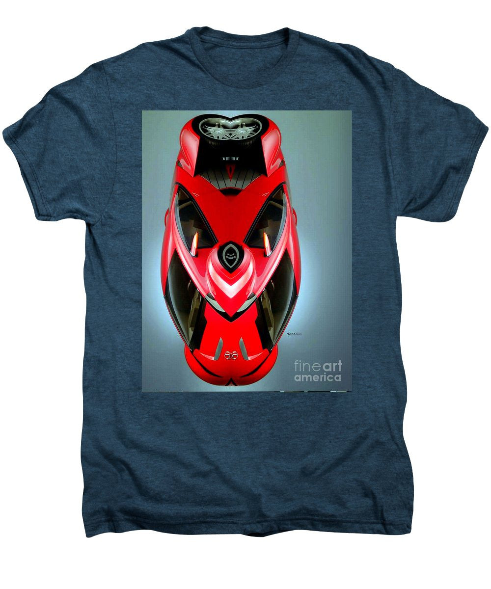 T-shirt Premium pour homme - Voiture rouge 006