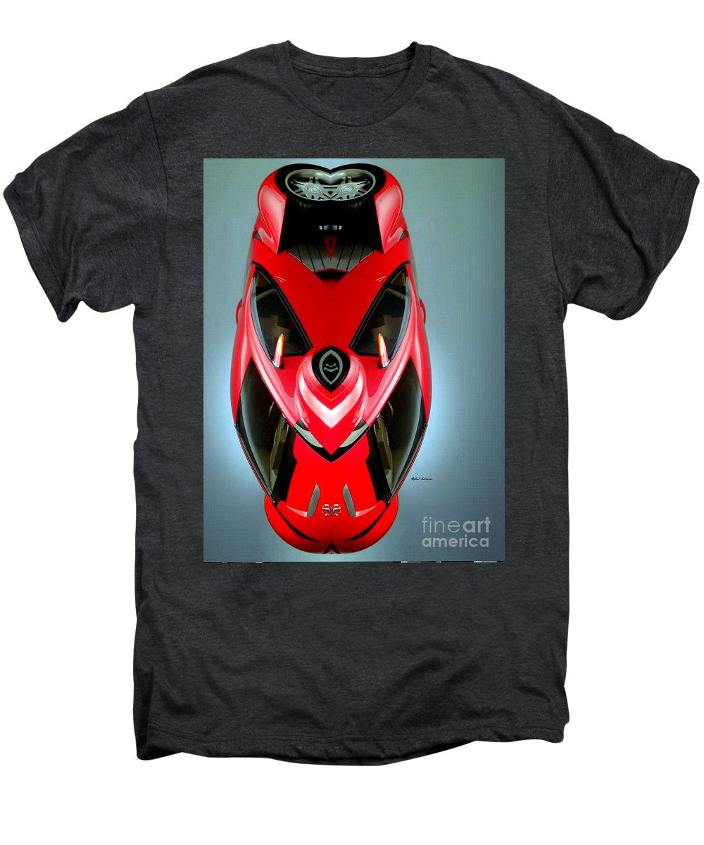 T-shirt Premium pour homme - Voiture rouge 006