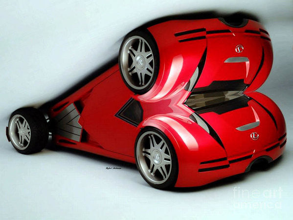 Art Print - Red Car 007