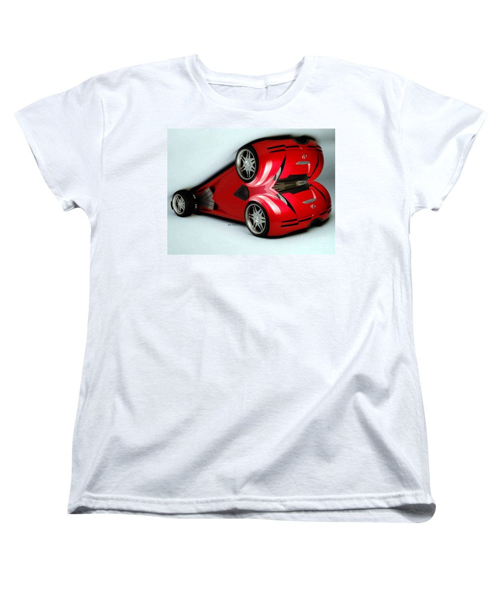 Women's T-Shirt (Standard Cut) - Red Car 007