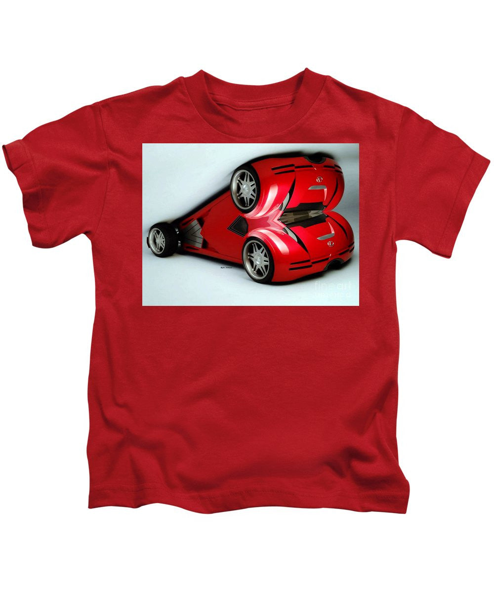 Kids T-Shirt - Red Car 007