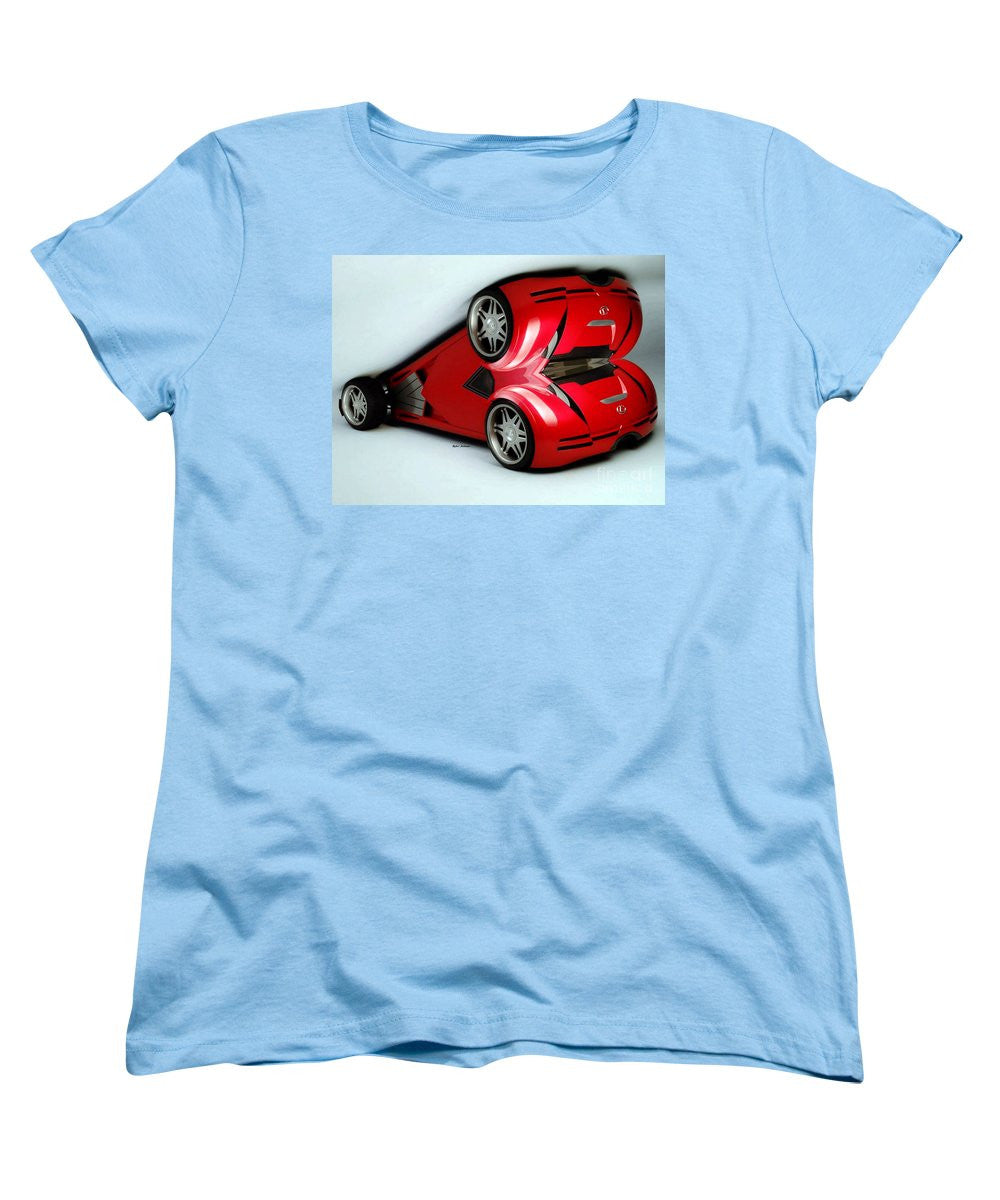 Women's T-Shirt (Standard Cut) - Red Car 007
