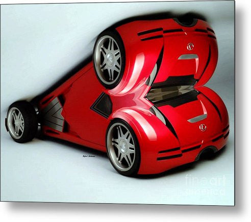 Metal Print - Red Car 007