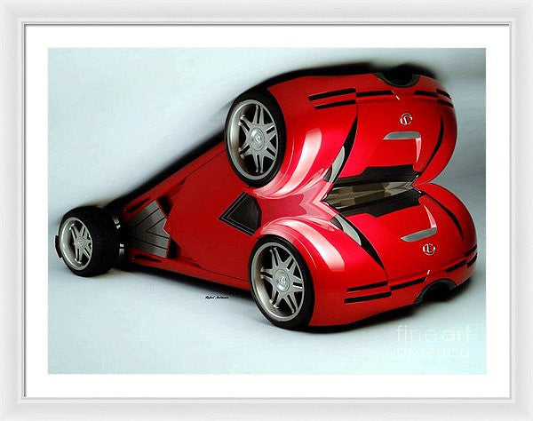 Framed Print - Red Car 007